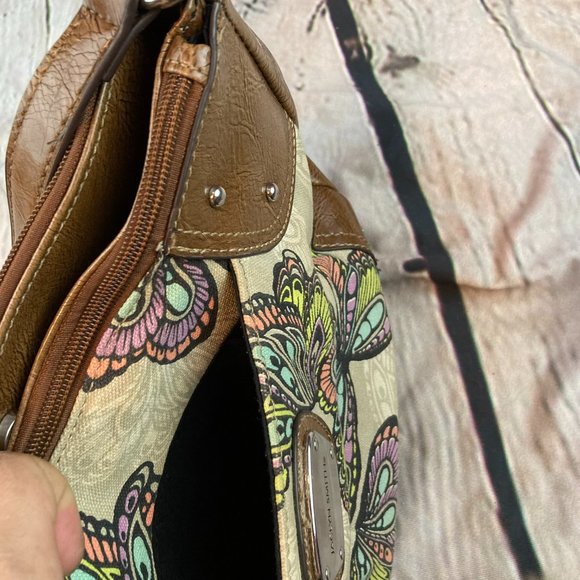 Jaclyn Smith Multicolored Butterfly Design Shoulder Bag - Picture 6 of 10